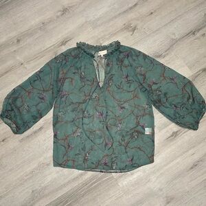 Anthro Caballero Lemur Print Blouse